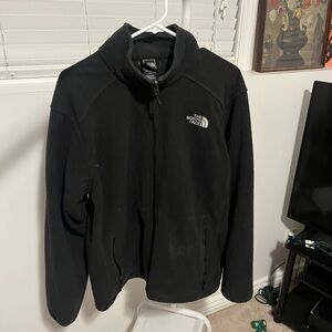 The North Face Black Full Zip Fleece Jacket Size Large L Lightweight Outdoor